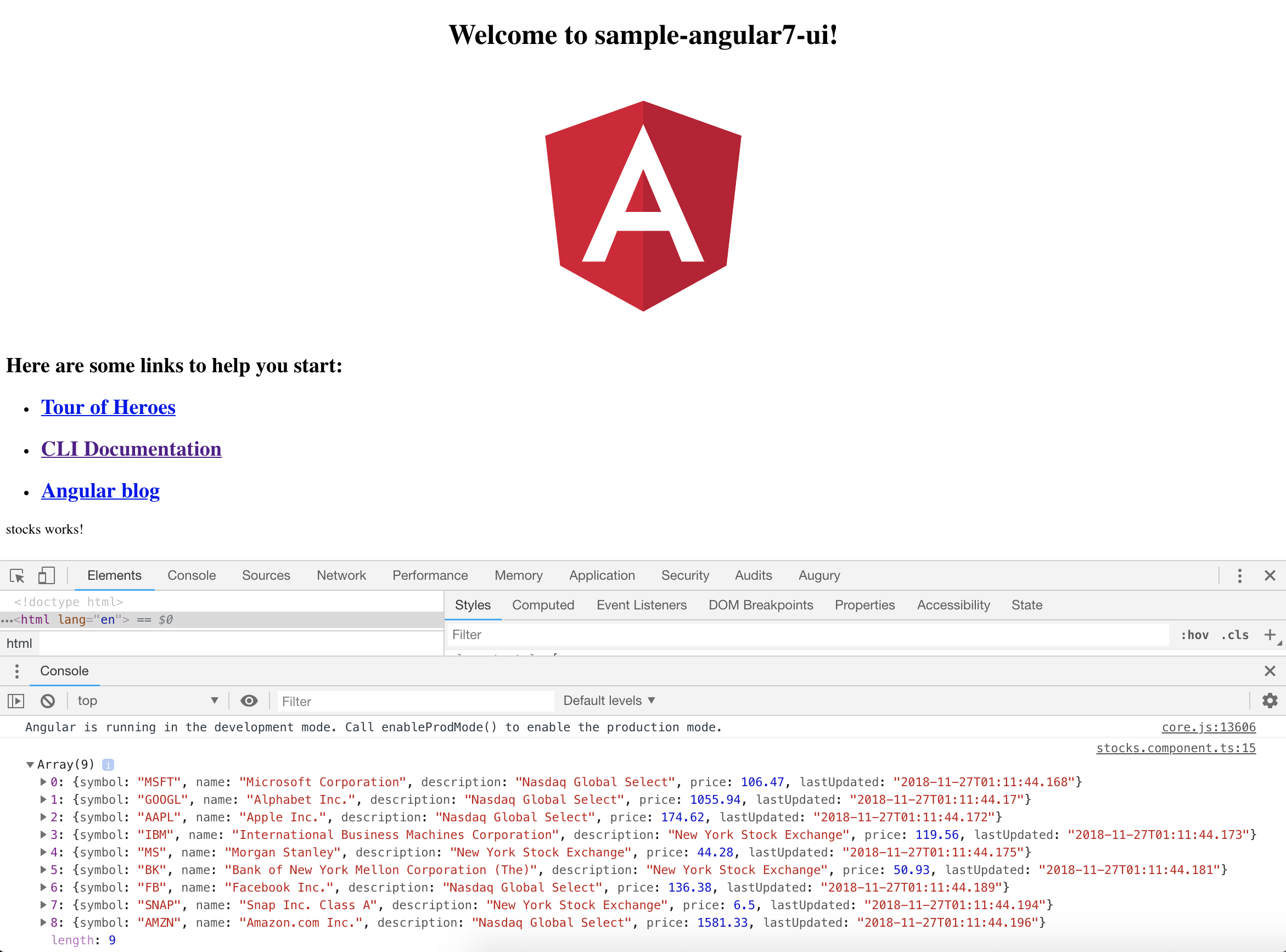 Создать проект angular